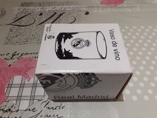 Vaso vidrio vino oficial Real Madrid