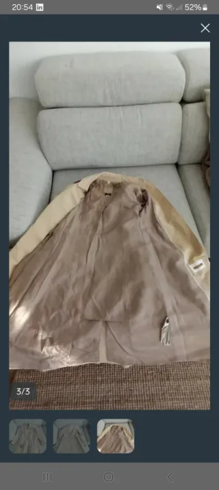 Gabardina Massimo Dutti Beige