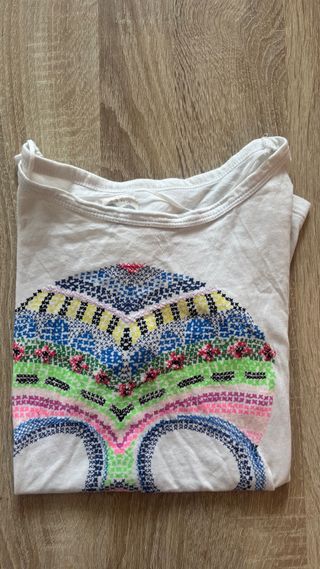 Camiseta Zara Calavera Multicolor