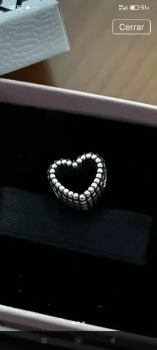 Corazón Pandora Plata