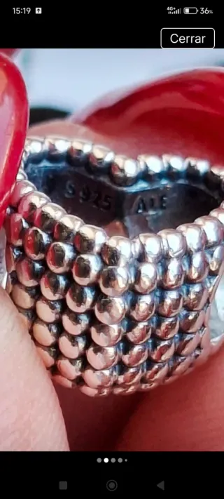 Corazón Pandora Plata