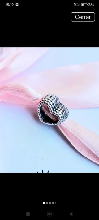 Corazón Pandora Plata