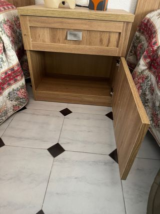 2 Cabeceros 90cm + Mesilla Madera