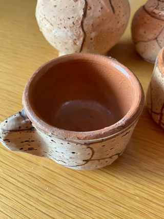 Set caffè ceramica vintage sughero