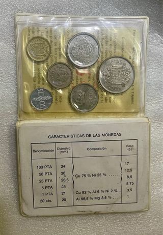 Colección Monedas Numismáticas Españolas 1975