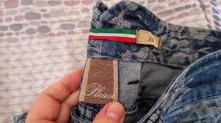 Jeans donna con stampa floreale