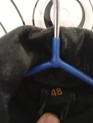 Cazadora Piel Estilo Motero Negra