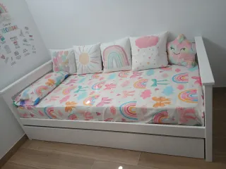 Cama nido con 2 colchones casi nuevos
