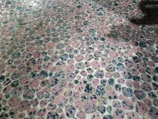 Mesa forja mosaico terraza  90x90 cms