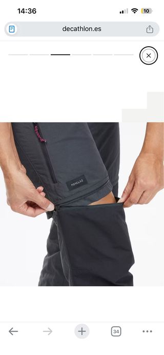 Pantalón desmontable montaña y trekking