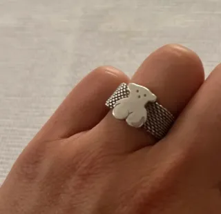 Anillo Tous Malla Plata con su caja puesto 1 vez