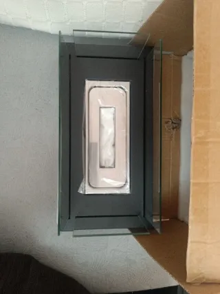 Chimenea Mesa Rectangular Cristal Metal