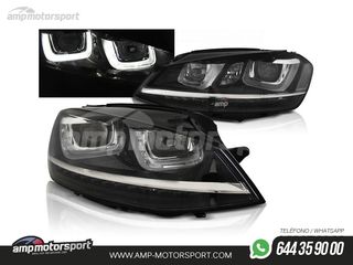 FAROS DELANTEROS LED DTS PARA VOLKSWAGEN GOLF 7 NEGRO 2012-2017