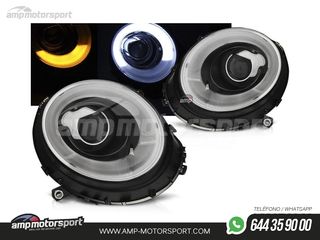 FAROS DELANTEROS TUBE LIGHT PARA MINI COOPER R56/R57 NEGROS 2006-2014