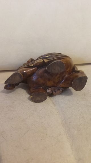 Scultura elefante indiano in legno