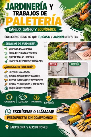 JARDINERO Y PALETA ECONÓMICO ARREGLOS EN CASA