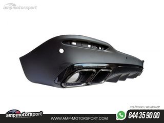 DIFUSOR TRASERO NEGRO CON COLAS NEGRAS PARA MERCEDES GLE/GLS W167