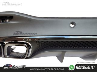 DIFUSOR TRASERO NEGRO CON COLAS NEGRAS PARA MERCEDES GLE/GLS W167