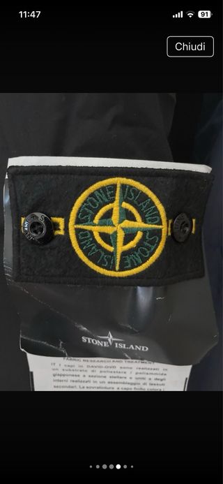 Piumino logo Stone Island Nero L Nuovo
