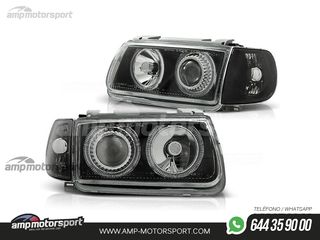 FAROS DELANTEROS OJOS DE ANGEL PARA VOLKSWAGEN POLO 6N