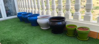 Maceteros de cerámica varios colores