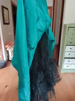 Vestido fiesta verde lentejuelas