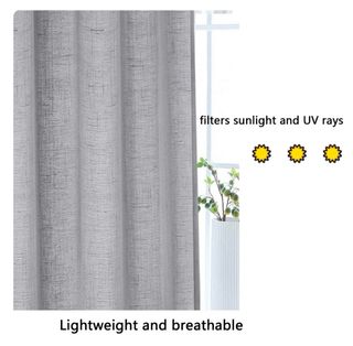 2 Paquetes Cortinas Lino Gris