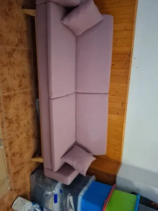 Sofá Cama Rosa Tela