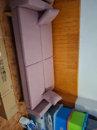 Sofá Cama Rosa Tela