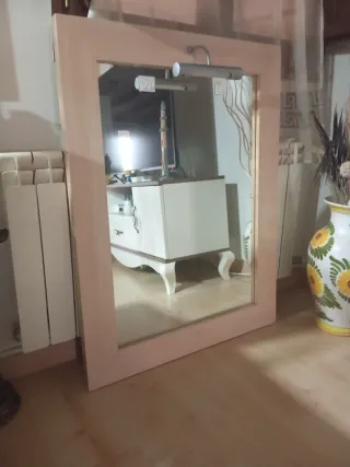 Espejo recibidor con luz