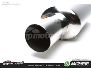 SILENCIOSO UNIVERSAL SALIDA REDONDA RECTA 102MM