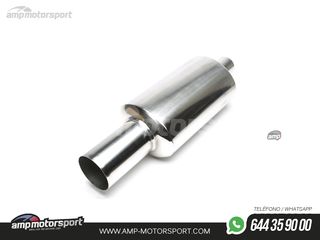 SILENCIOSO UNIVERSAL SALIDA REDONDA RECTA 102MM