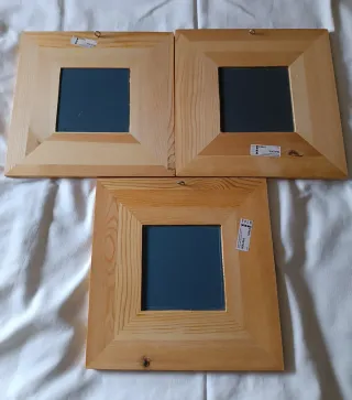 Set de 9 Marcos Cuadrados con Espejo