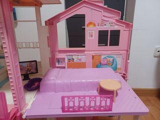 Casa de juguete plegable rosa