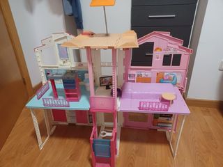 Casa de juguete plegable rosa