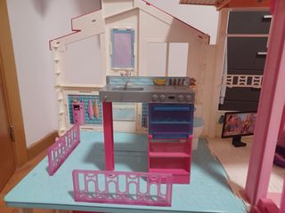 Casa de juguete plegable rosa