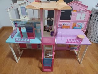 Casa de juguete plegable rosa