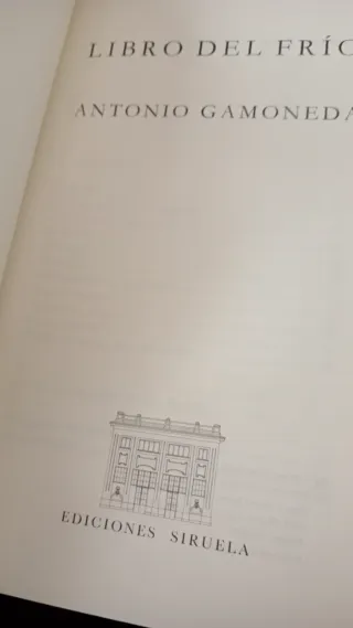 Libro del frío. Antonio Gamoneda