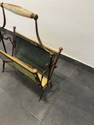 Revistero Neoclásico Francés Bronce y Mármol