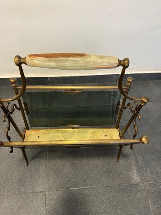 Revistero Neoclásico Francés Bronce y Mármol