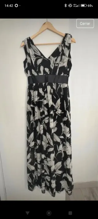 Vestido largo flores invitada