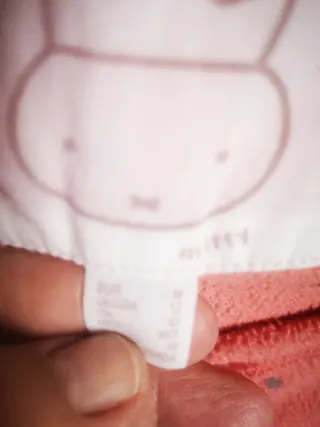 Camisola polar Miffy con Luna entre rosa y salmón