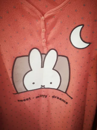 Camisola polar Miffy con Luna entre rosa y salmón