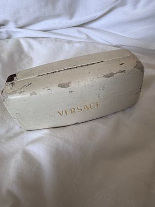 Occhiali da sole Versace beige e argentati