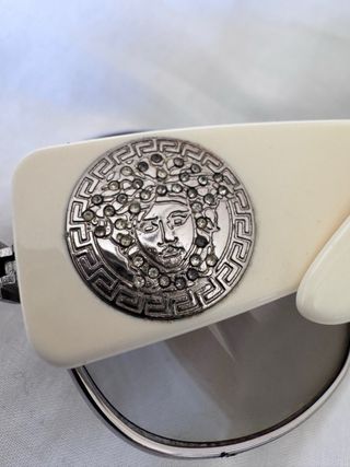 Occhiali da sole Versace beige e argentati