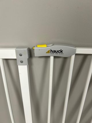 Barrera de seguridad Hauck blanca para niños
