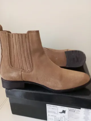 Botines de piel color beige/marrón