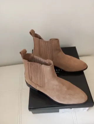 Botines de piel color beige/marrón