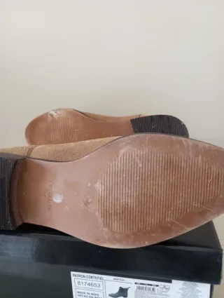 Botines de piel color beige/marrón