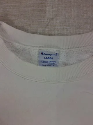 Felpa Champion Girocollo Bianca Originale